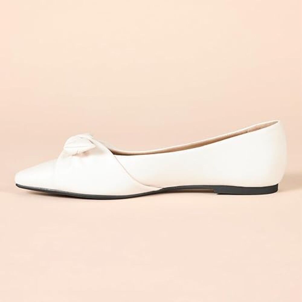 Pointed Toe Bow Ballet Flats, 9.5, SL4-167S003 - Picture 2 of 4